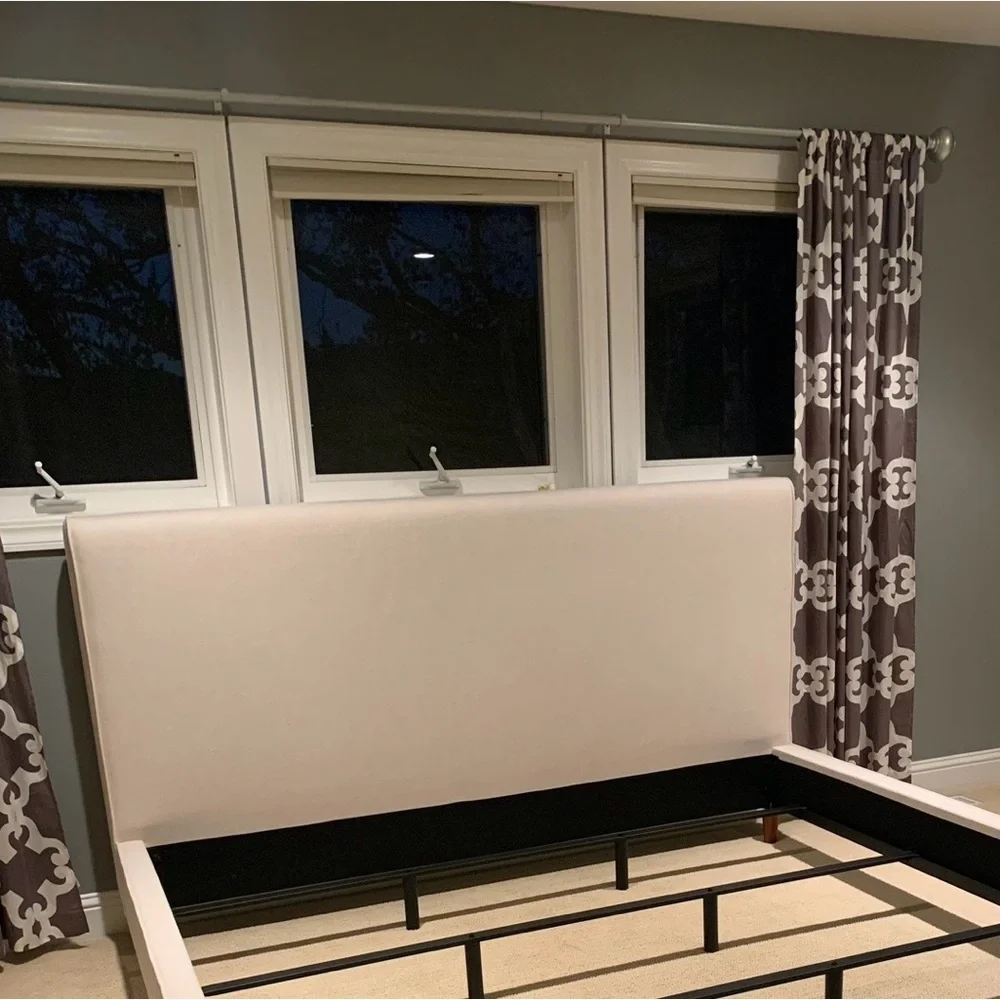 Z Gallerie Montecito Drapery Panel in Grey and White Scroll